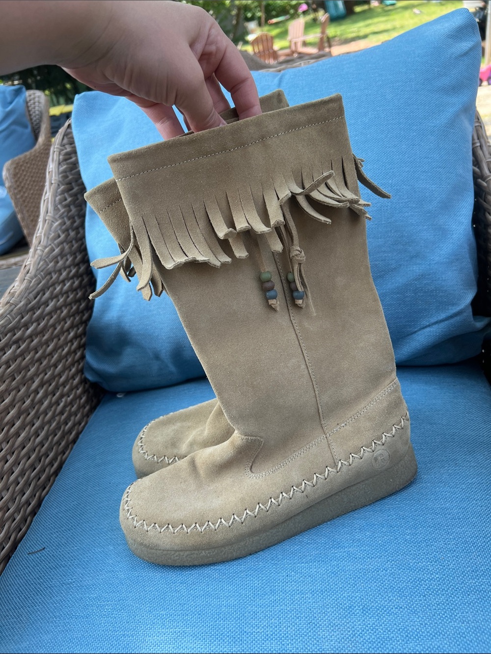 Y2K Report Dubai Fringe Moccasin Boots